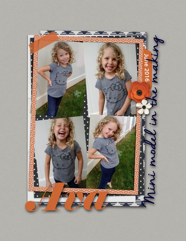 Scrapping with Liz Jan Template, Ava