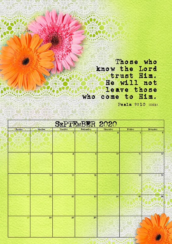 September 2020 Calendar