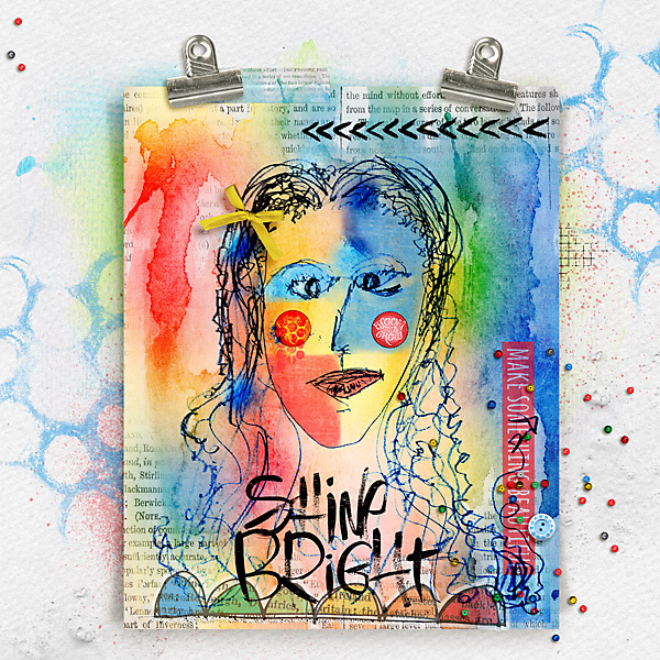 Shine-Bright-Laurie Line Drawing