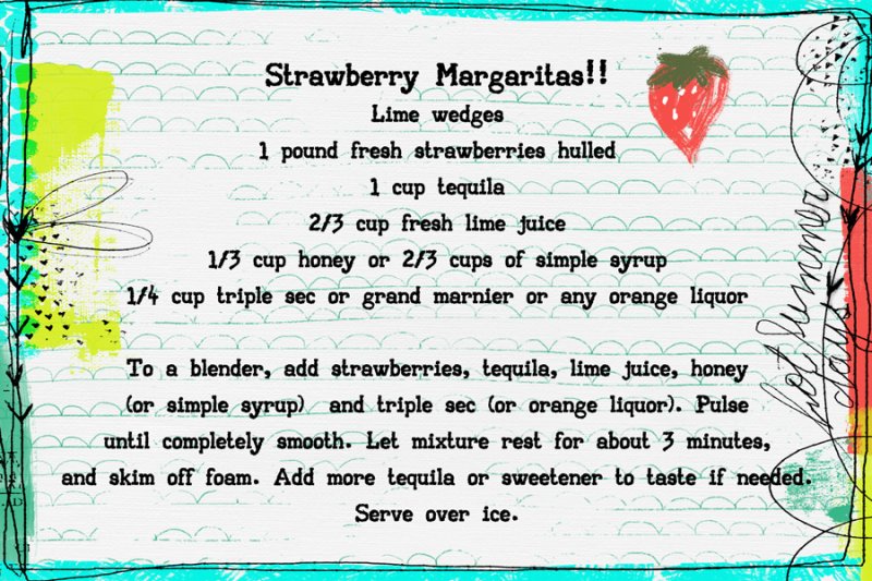 Strawberry margaritas