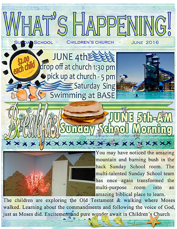 Sunday School Newsletter june 16