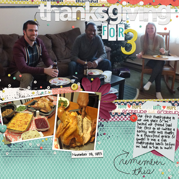 Thanksgiving for 3