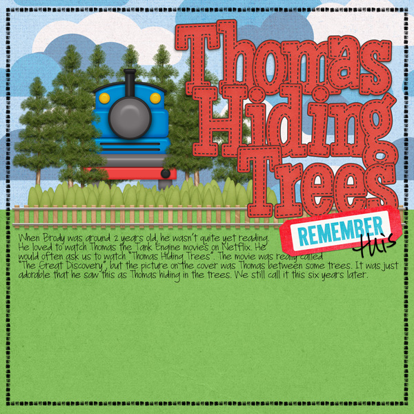 Thomas Hiding Trees- Journaling Challenge