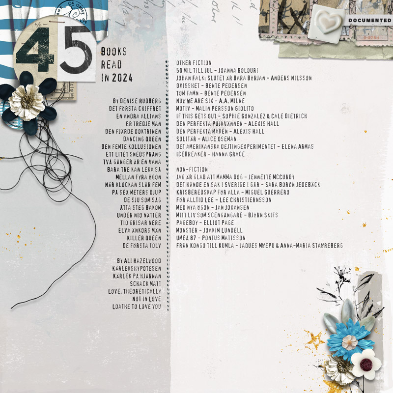 TMM Chall 4 - Number It: 45 Books Read In 2024