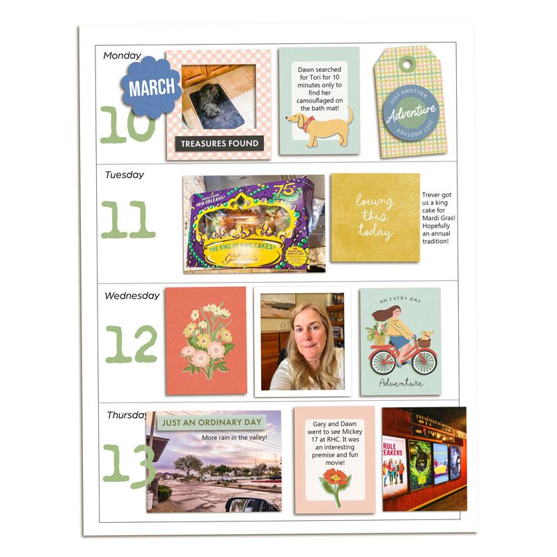 Week 11 Memory Planner (left)