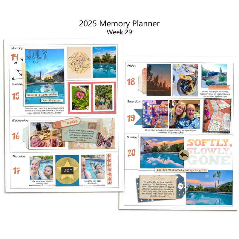 Week 29 Memory Planner