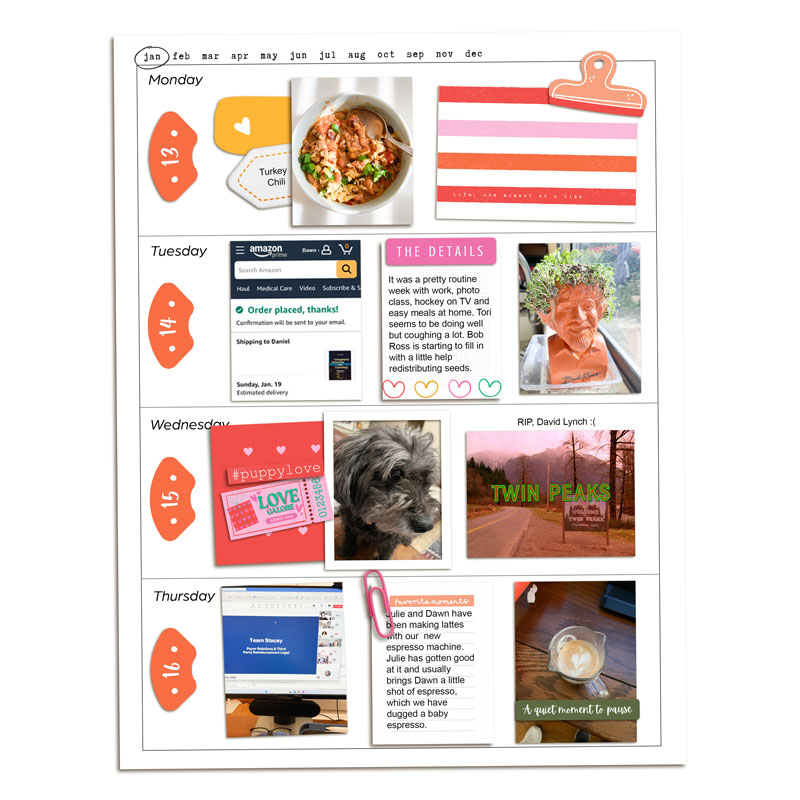 Week 3 Memory Planner (left)