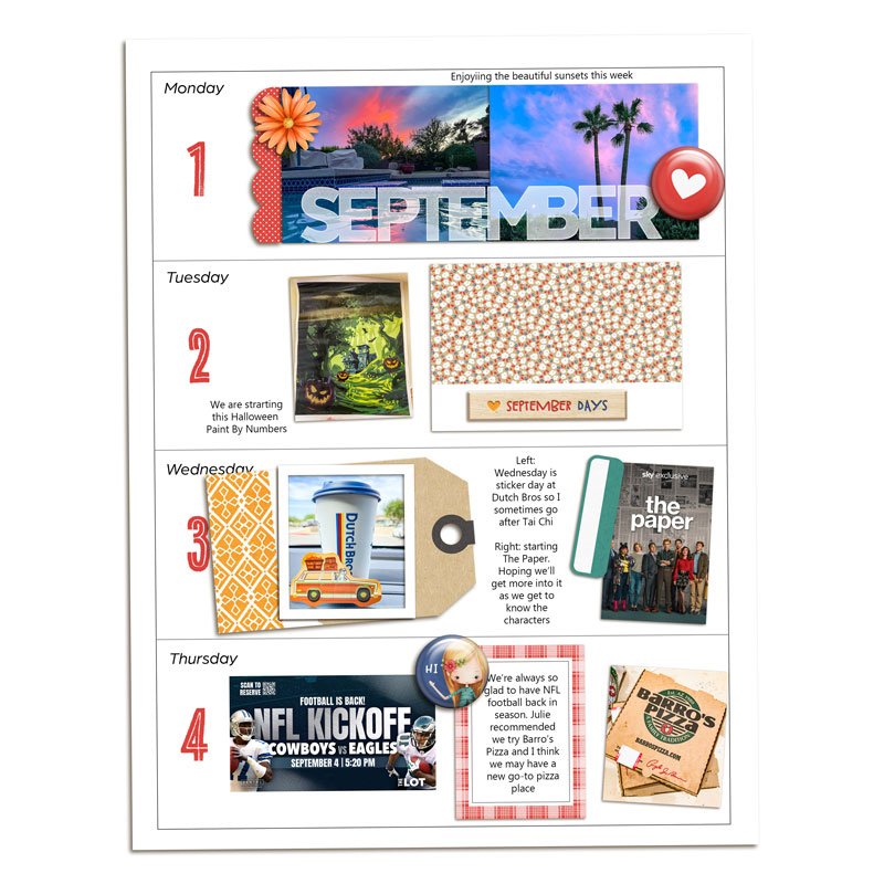 Week 36 Memory Planner - right