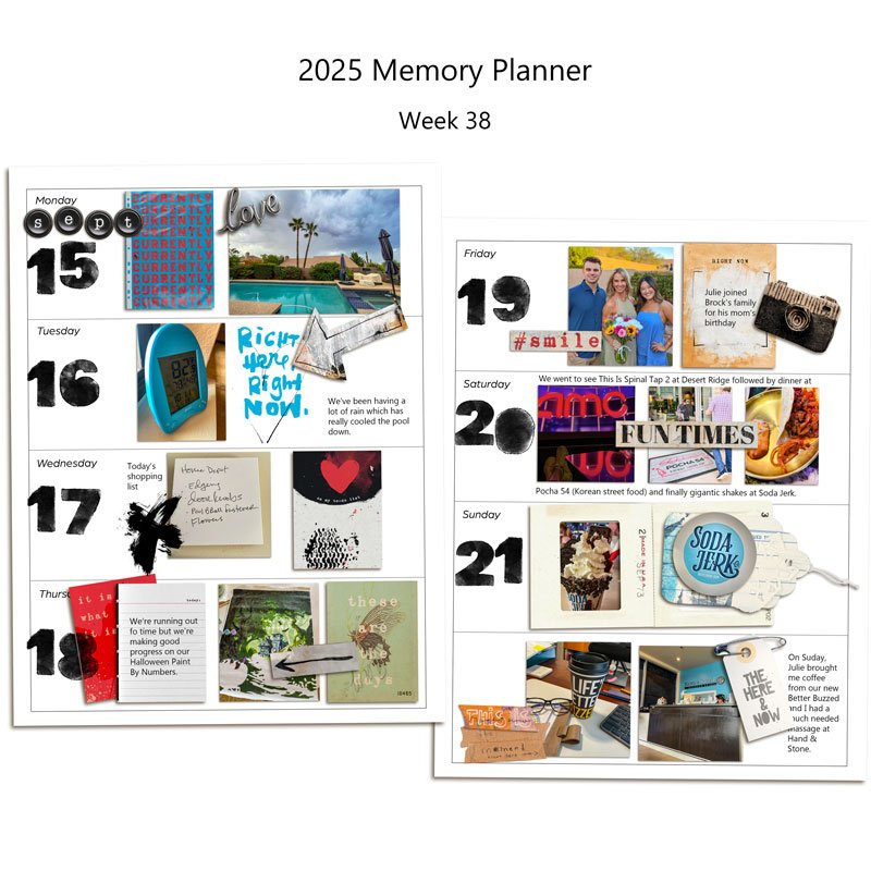 Week 38 Memory Planner