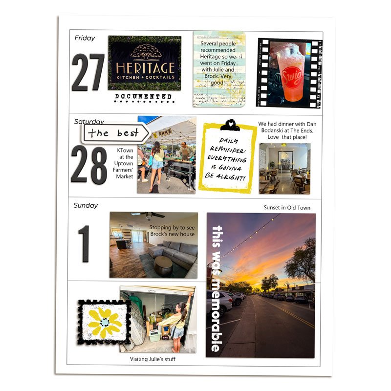 Week 9 Memory Planner (left)