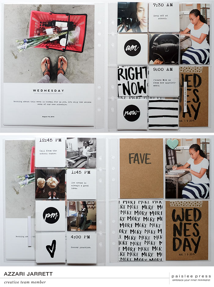 Week In The Life Layout