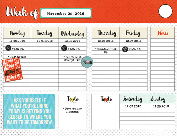 weekly planner
