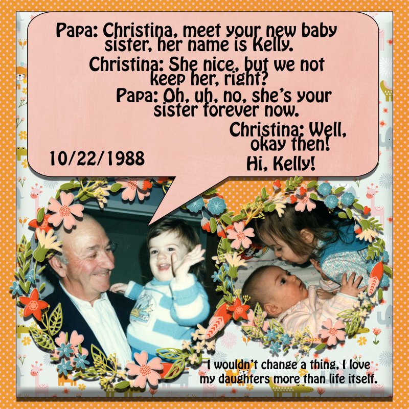 Welcome To The World, Kelly Elizabeth Love Your Big Sister, Christina